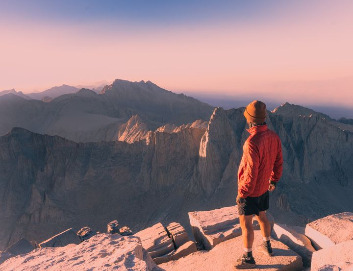 Alone on the Summit of Mt. Whitney (14,508 ft.)